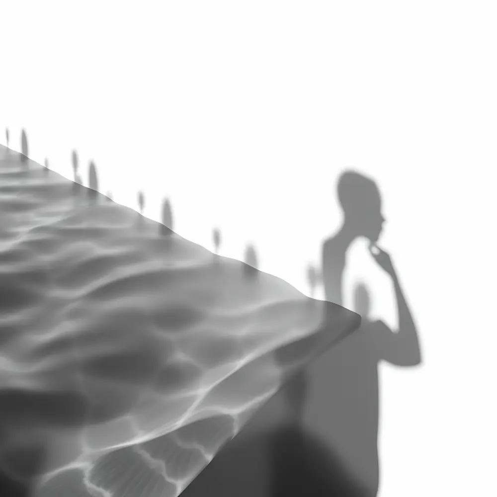 photo rippled water surface shadows mimicking undulating waves fluid with shifting patterns co