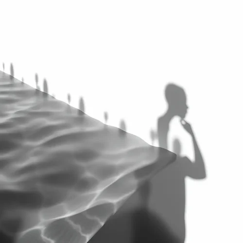 photo rippled water surface shadows mimicking undulating waves fluid with shifting patterns co